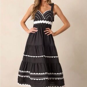 Red Dress Boutique Black and White Midi Dress